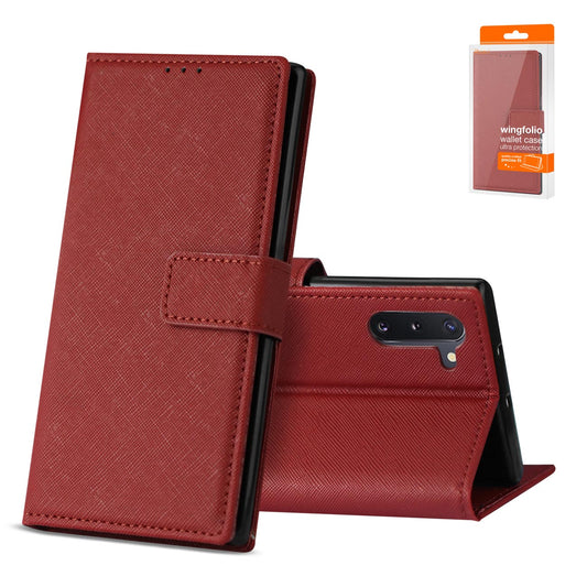 SAMSUNG GALAXY NOTE 10 3-In-1 Wallet Case In RED - Shockproof & Reliable