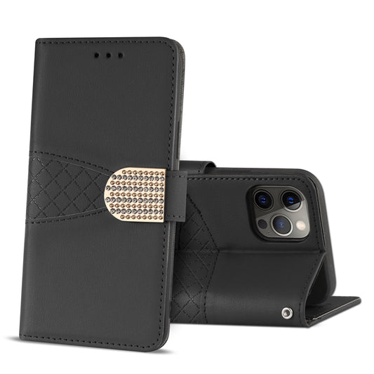 IPHONE 12 PRO Compatible 3-In-1 Wallet Case For APPLE IPHONE 12 PRO MAX In Black - Premium Protection by