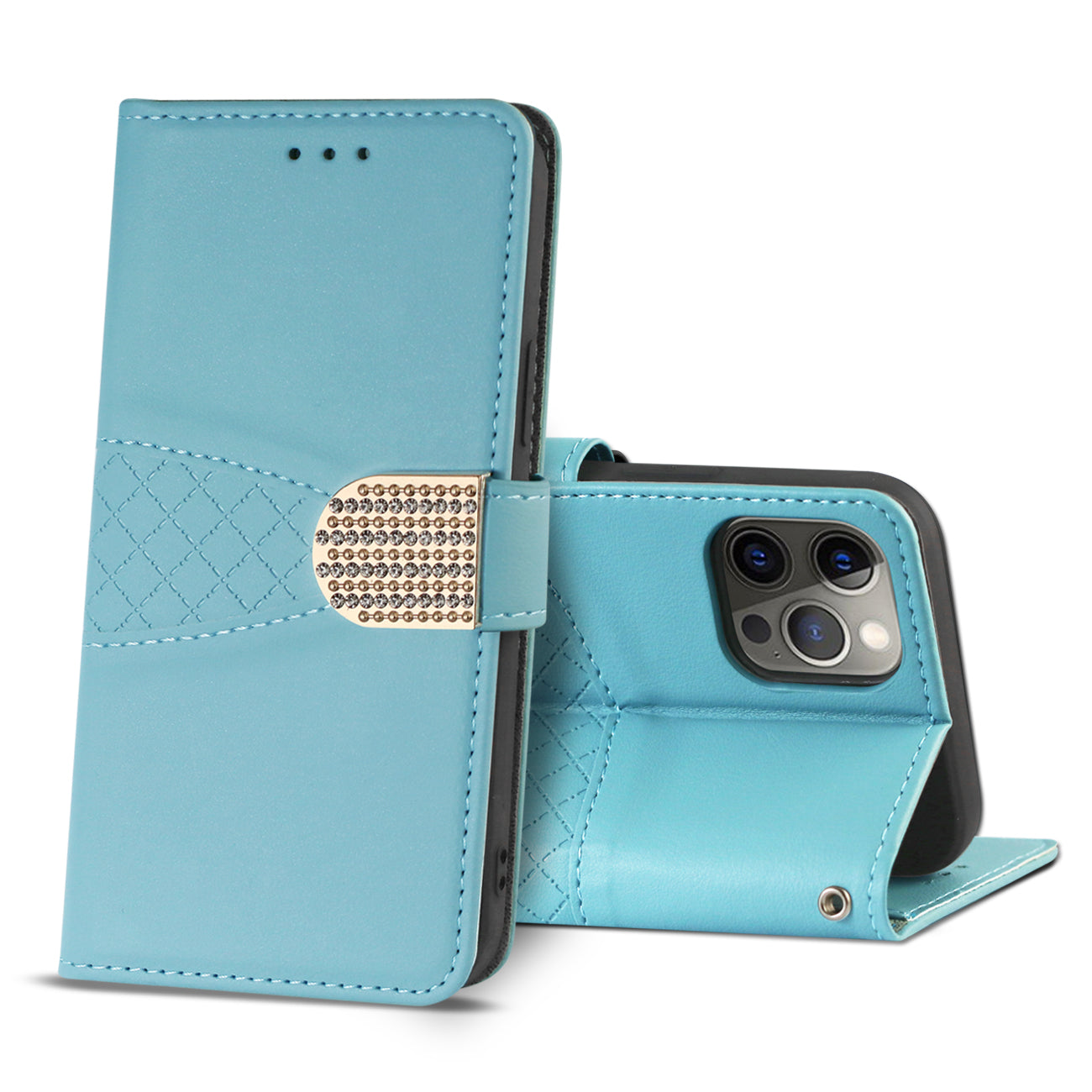 IPHONE 12 PRO Compatible 3-In-1 Wallet CaseAPPLE IPHONE 12 PRO MAX In Blue - Durable Protection by