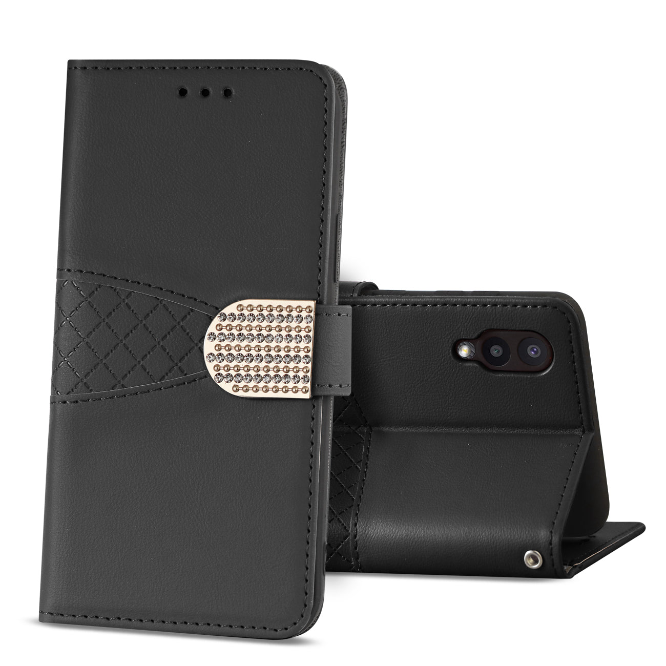 Samsung Galaxy A02 3-In-1 Wallet Case In Black - Heavy Duty & Reliable