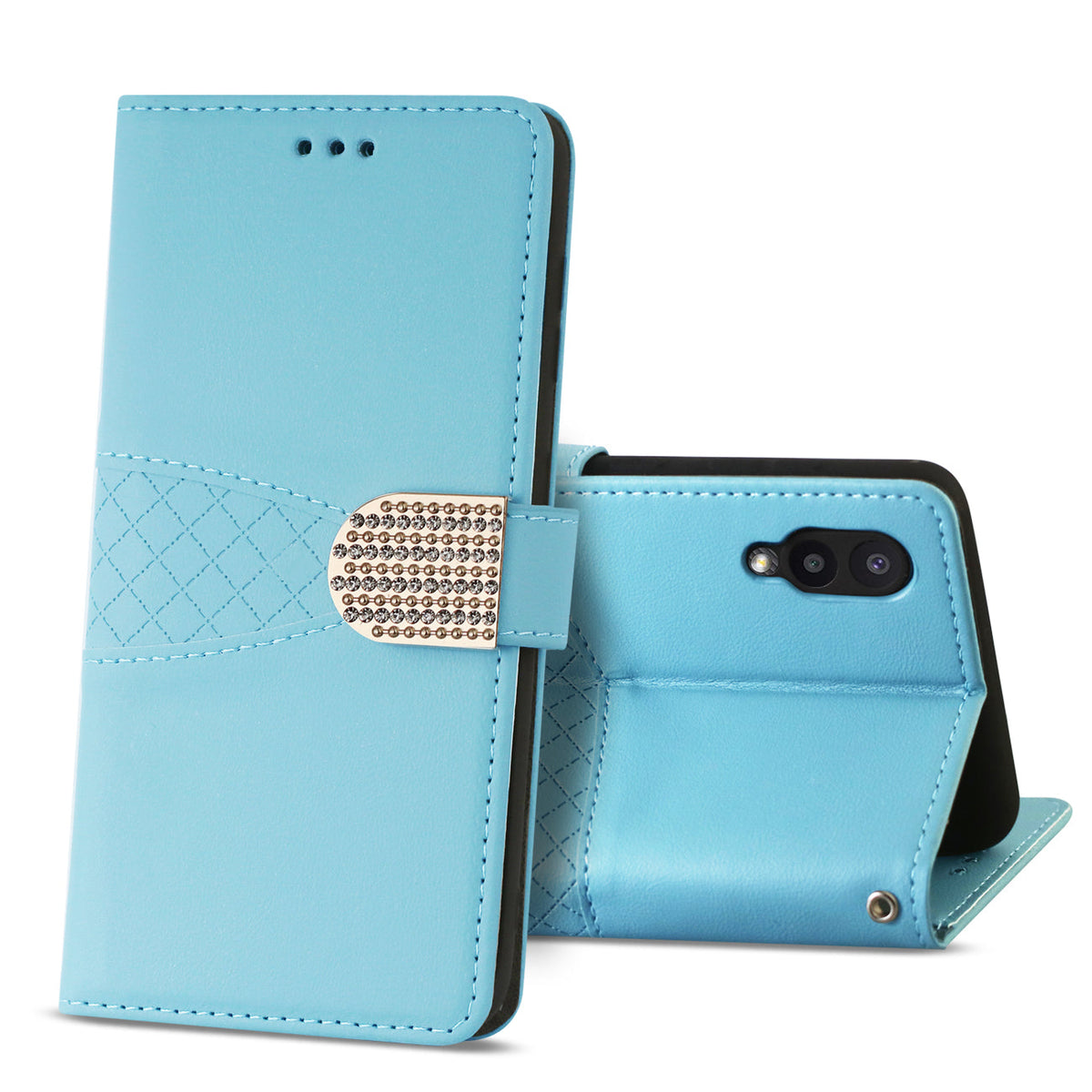 Samsung Galaxy A02 3-In-1 Wallet Case In Blue - Crystal Clear & Reliable
