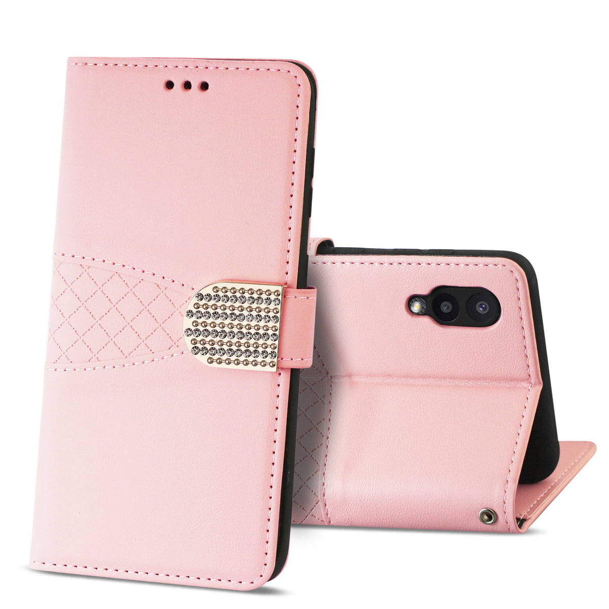 Samsung Galaxy A02 3-In-1 Wallet Case In Pink - Heavy Duty & Reliable