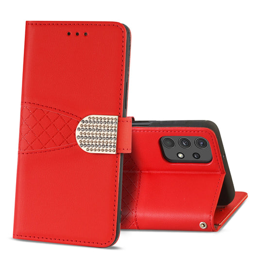 Samsung Galaxy A32 5G 3-In-1 Wallet Case In Red - Crystal Clear & Reliable