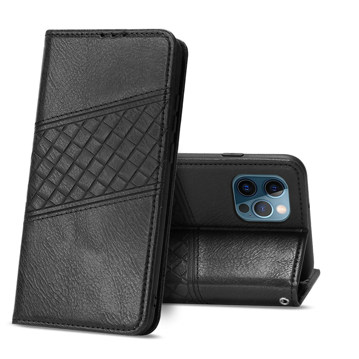 iPhone 12 Pro Compatible Apple iPhone 12 Pro Max 3-In-1 Wallet Case In Black - Durable Protection by