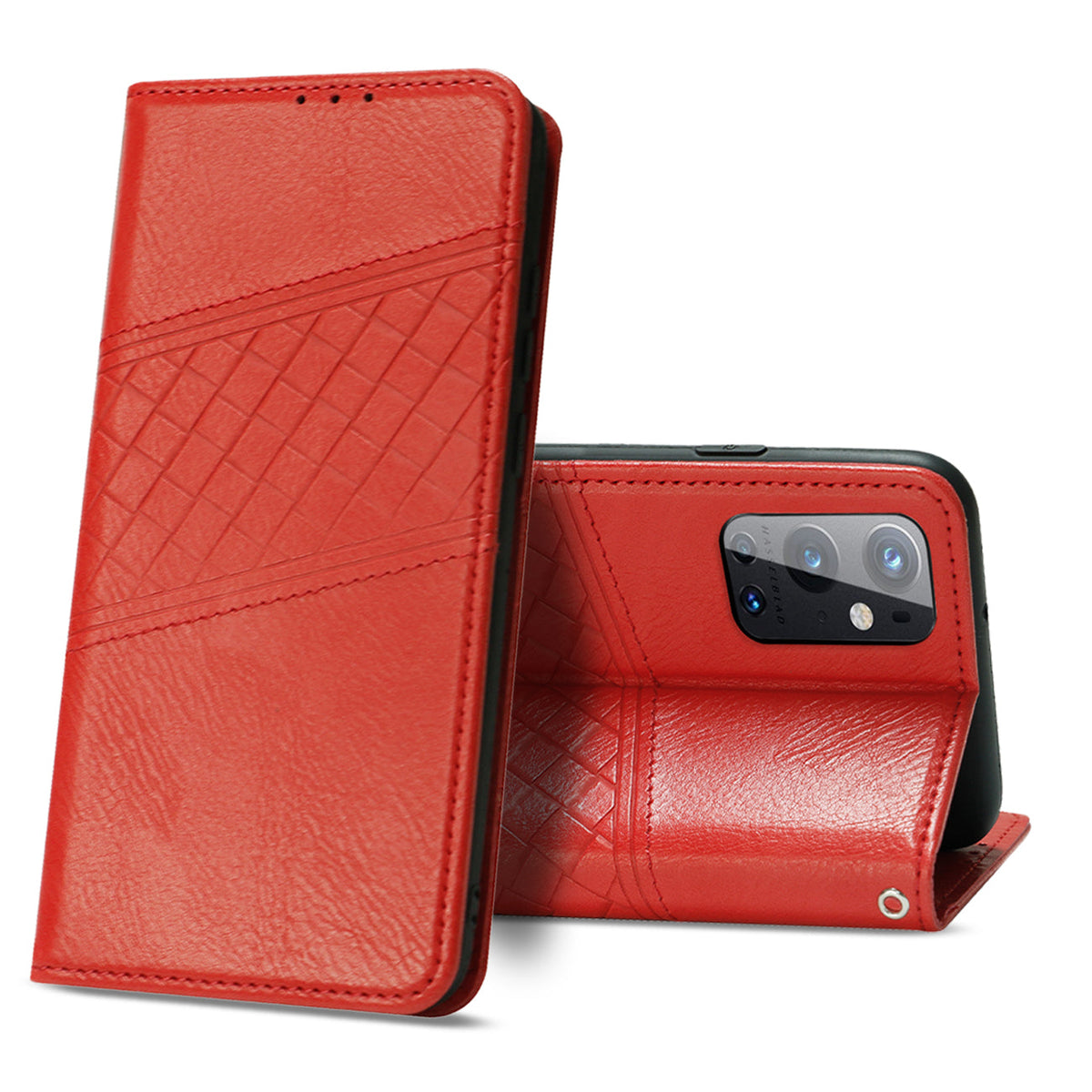 ONE PLUS 9 PRO 5G 3-In-1 Wallet Case In Red - Ultra-Slim & Reliable