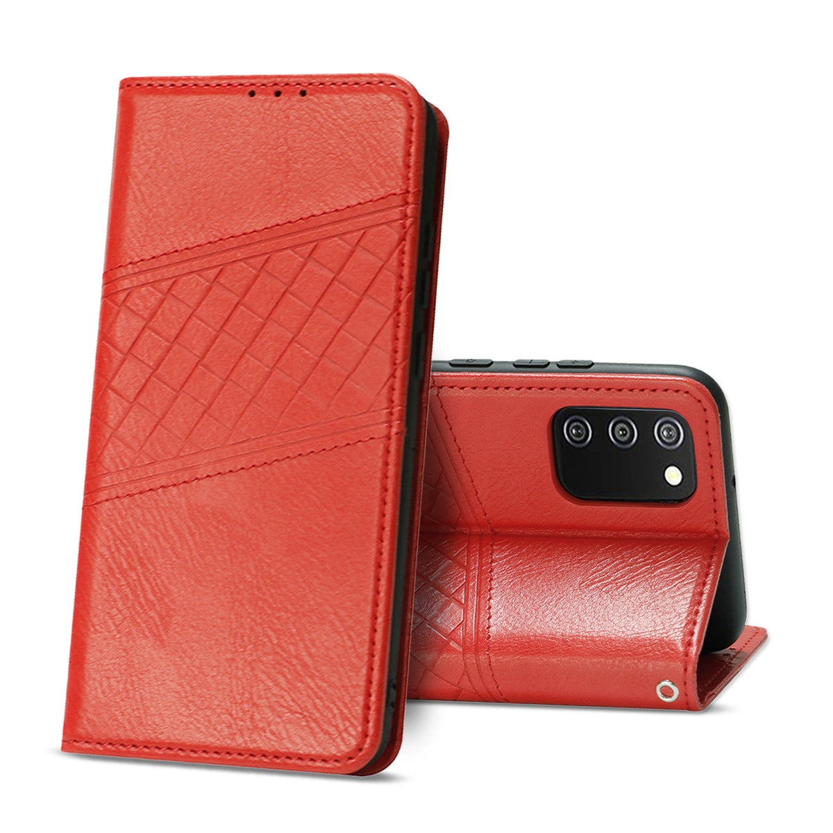 Samsung Galaxy A02S 3-In-1 Wallet Case In Red - Ultra-Slim & Reliable