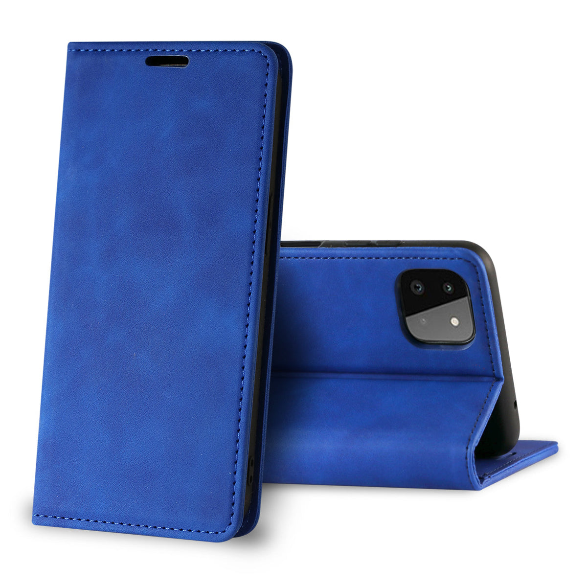 Magnetic wallet Leather phone case For Samsung Galaxy A22 5G (Blue) (FC34-SAMA22-5GBL) - Premium & Reliable