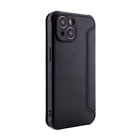 iPhone 15 Compatible Magnetic wallet Leather phone case For Apple iPhone 15 In Black (FC36-IPH15BK) - Ultra-Slim Protection by