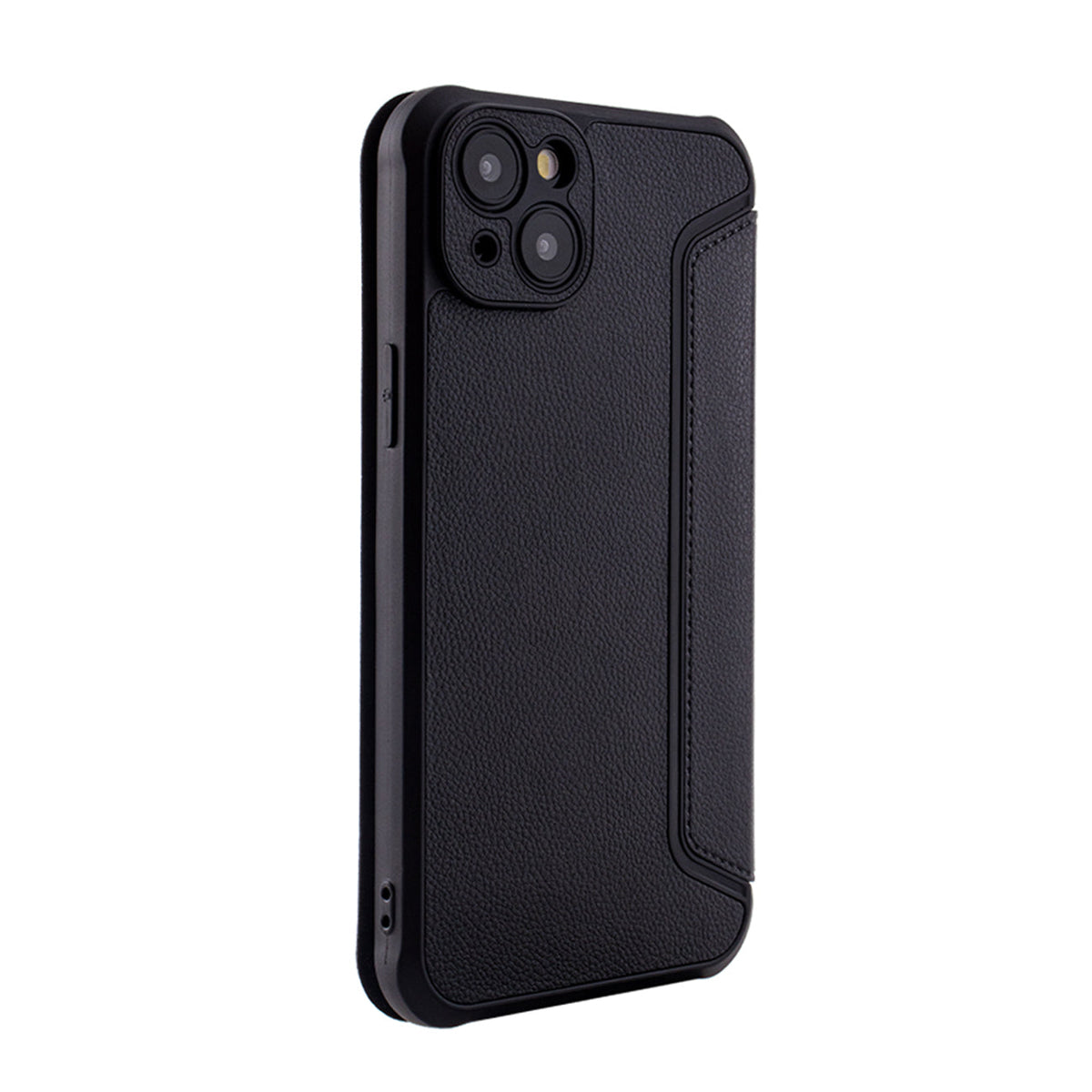 iPhone 15 PLUS Compatible Magnetic wallet Leather phone case For Apple iPhone 15 PLUS In Black (FC36-IPH15PLUSBK) - Premium Protection by