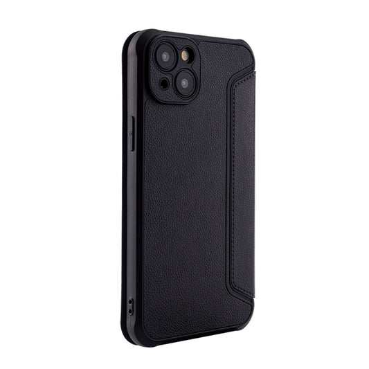 iPhone 15 PLUS Compatible Magnetic wallet Leather phone case For Apple iPhone 15 PLUS In Black (FC36-IPH15PLUSBK) - Premium Protection by
