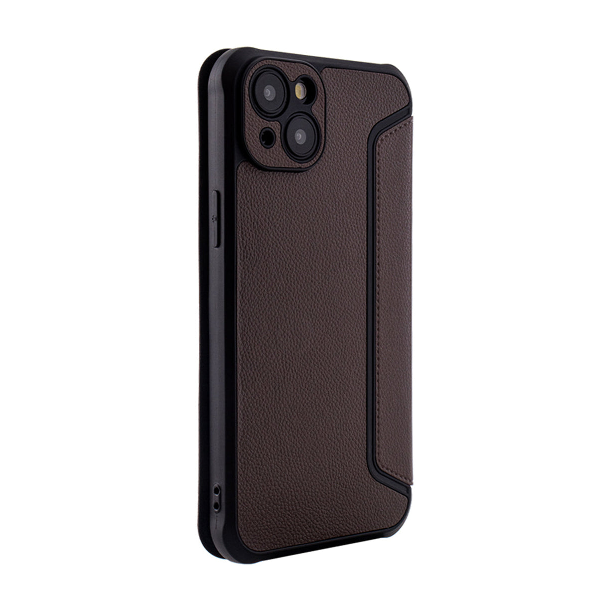 iPhone 15 PLUS Compatible Magnetic wallet Leather phone case For Apple iPhone 15 PLUS In Brown (FC36-IPH15PLUSBR) - Ultra-Slim Protection by