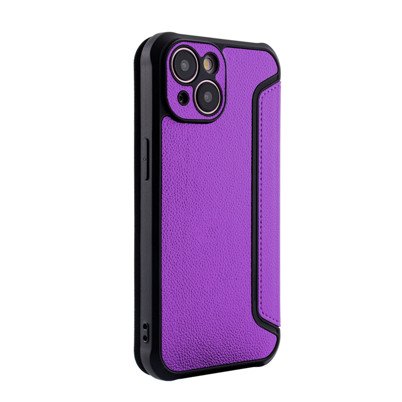 iPhone 15 Compatible Magnetic wallet Leather phone case For Apple iPhone 15 In Purple (FC36-IPH15PP) - Crystal Clear Protection by