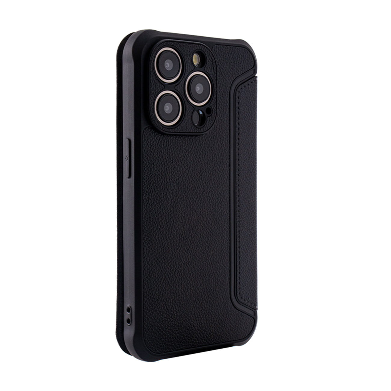 iPhone 15 PRO Compatible Magnetic wallet Leather phone case For Apple iPhone 15 PRO In Black (FC36-IPH15PROBK) - Crystal Clear Protection by