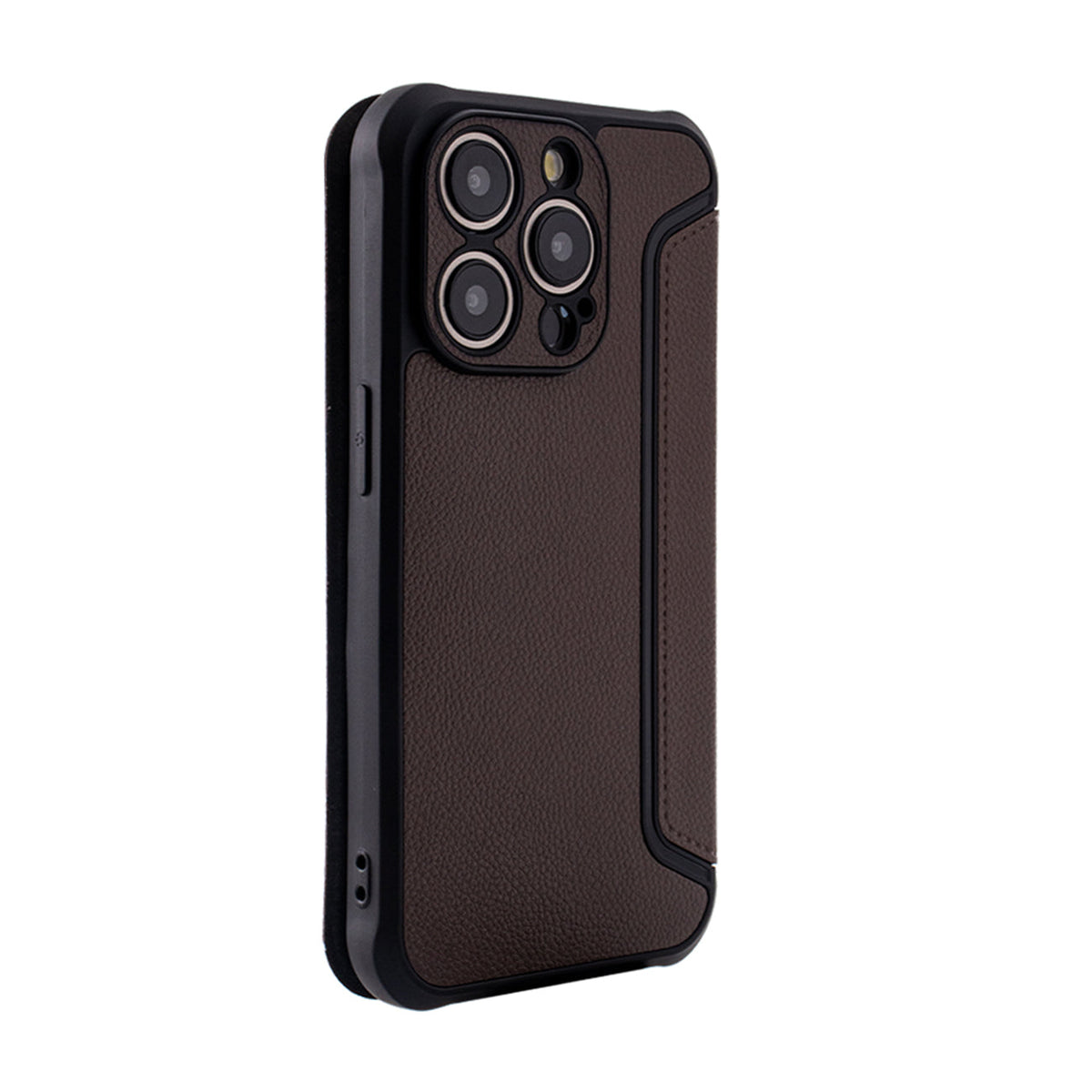 iPhone 15 PRO Compatible Magnetic wallet Leather phone case For Apple iPhone 15 PRO In Brown (FC36-IPH15PROBR) - Crystal Clear Protection by