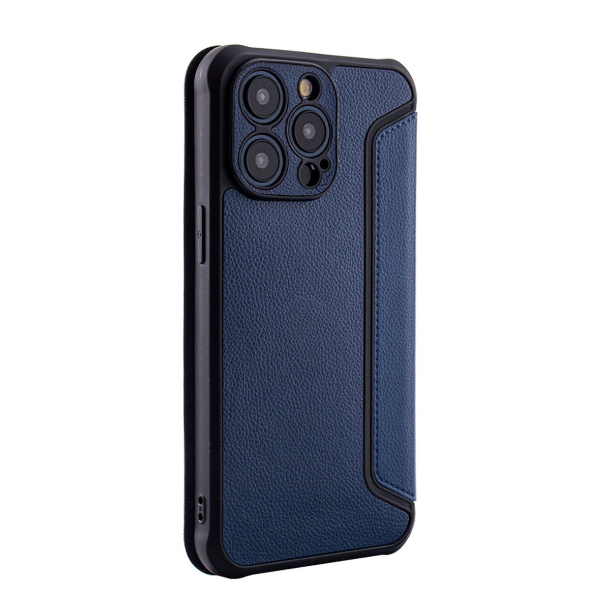 iPhone 15 PRO Compatible Magnetic wallet Leather phone case For Apple iPhone 15 PRO MAX In Navy (FC36-IPH15PROMAXNV) - Crystal Clear Protection by