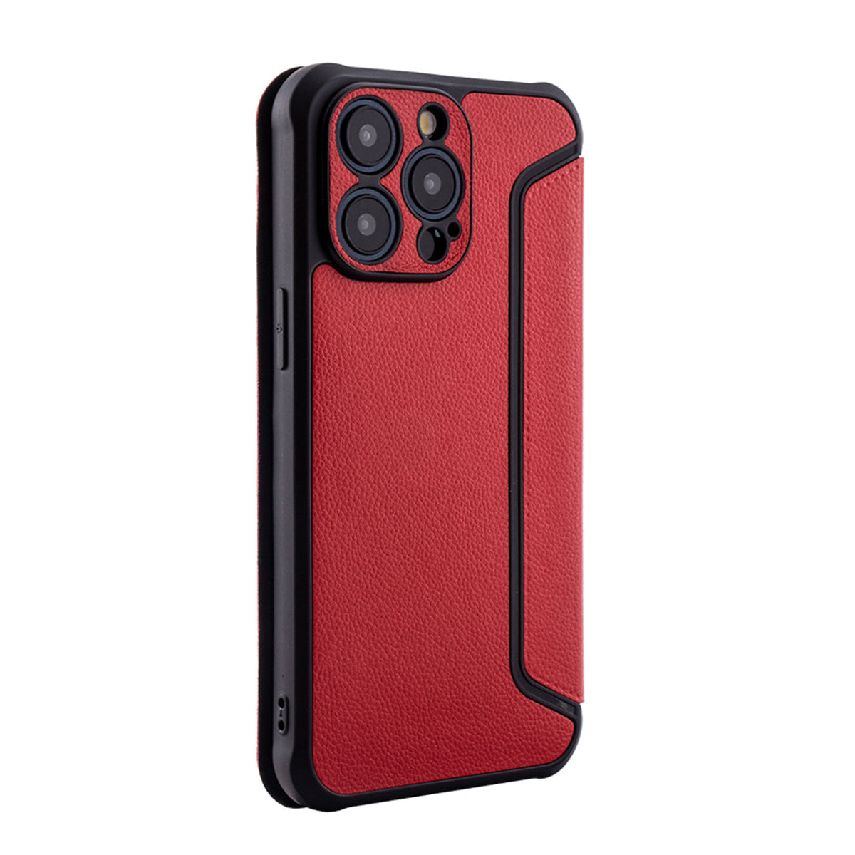 iPhone 15 PRO Compatible Magnetic wallet Leather phone case For Apple iPhone 15 PRO MAX In Red (FC36-IPH15PROMAXRD) - Ultra-Slim Protection by