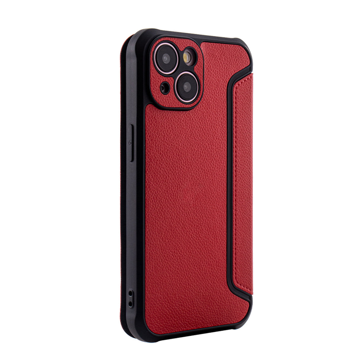 iPhone 15 Compatible Magnetic wallet Leather phone case For Apple iPhone 15 In Red (FC36-IPH15RD) - Premium Protection by