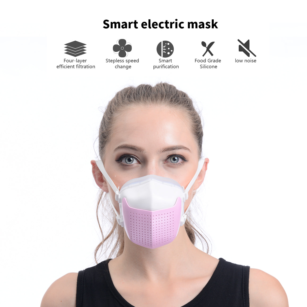 Smart Electric Mask with 4-Layer efficient filtration - Durable & Reliable