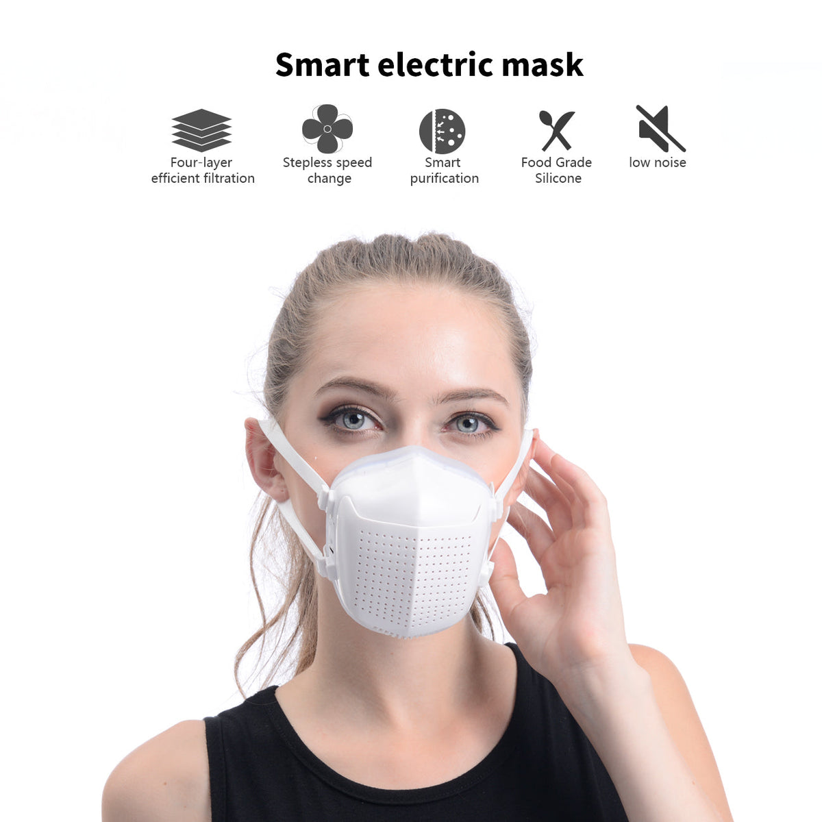 Smart Electric Mask with 4-Layer efficient filtration - Heavy Duty & Reliable