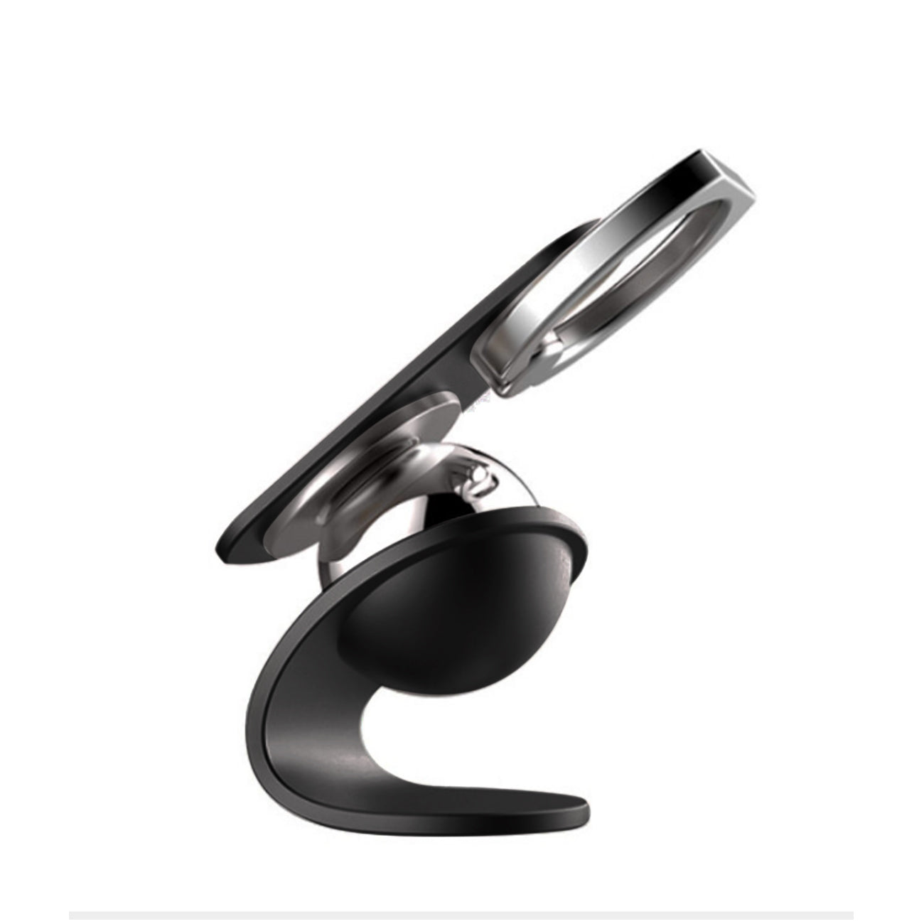 360 Degree Rotating Magnet Car Holder In Black (HLD16-BK) - Shockproof & Reliable