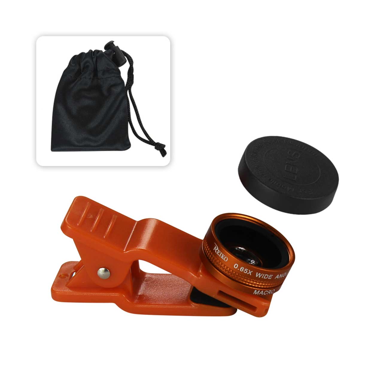HD CAMERA LENS KIT BUILT IN 10X MACRO LENS AND 100 DEGREE WIDE ANGLE ORANGE FOR PHONES-LEN-10XMACRO100ORG-LEN-10XMACRO100ORG - Heavy Duty & Reliable