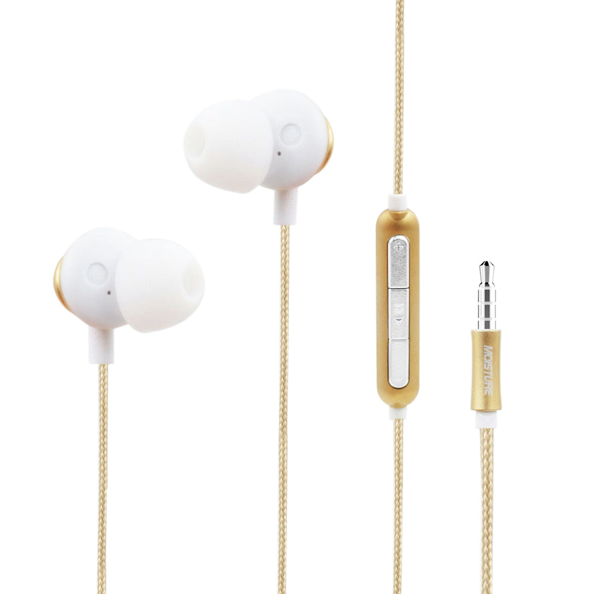 Bass Earphones with Monibearing Mic In Gold-HS77GD - Ultra-Slim & Reliable
