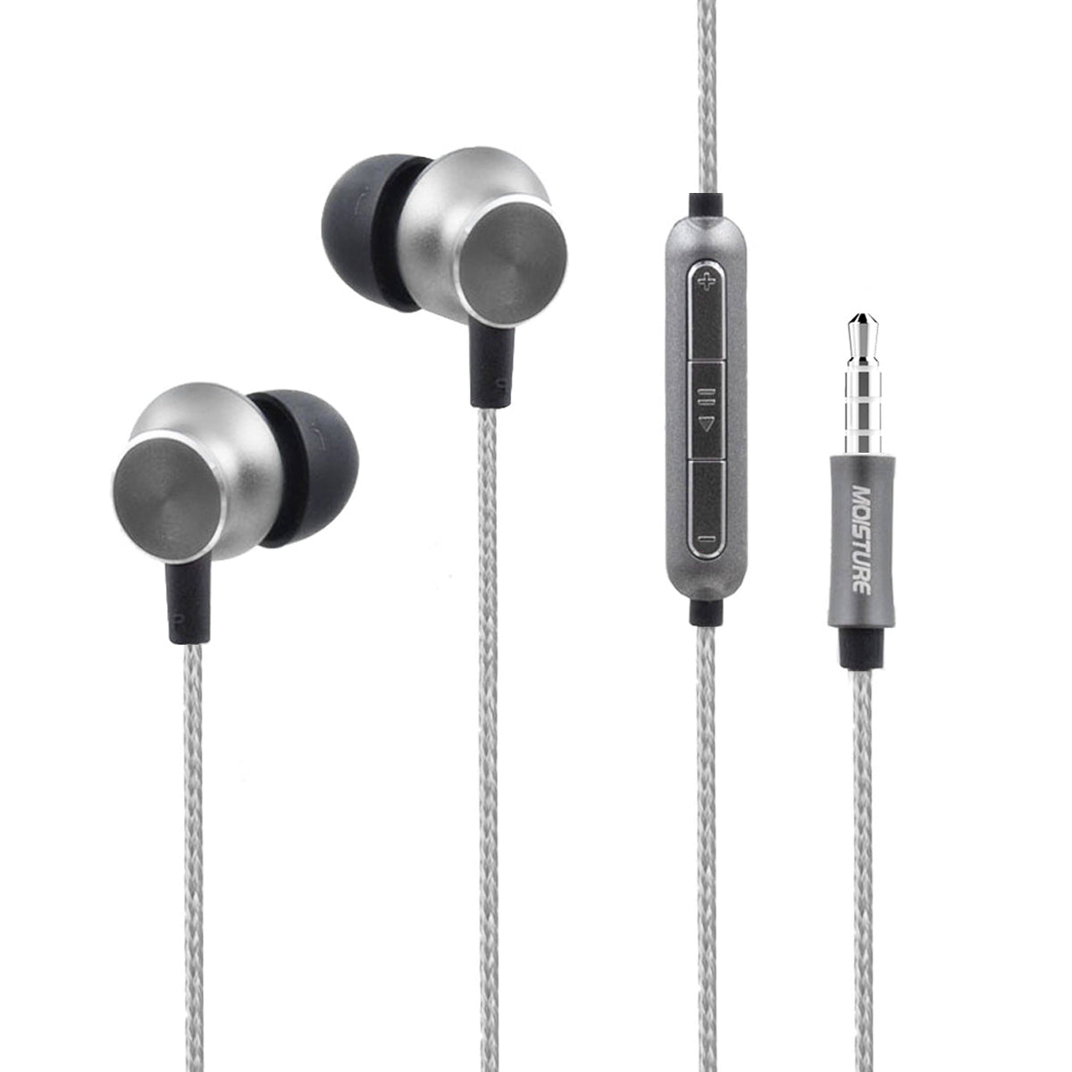 Bass Earphones with Monibearing Mic In Gray-HS77GY - Premium & Reliable