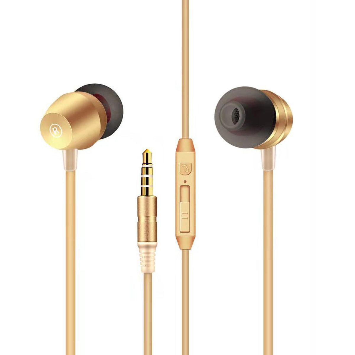 High Quality Sound Universal In-ear Earphones In Gold-HSH11GD - Heavy Duty & Reliable