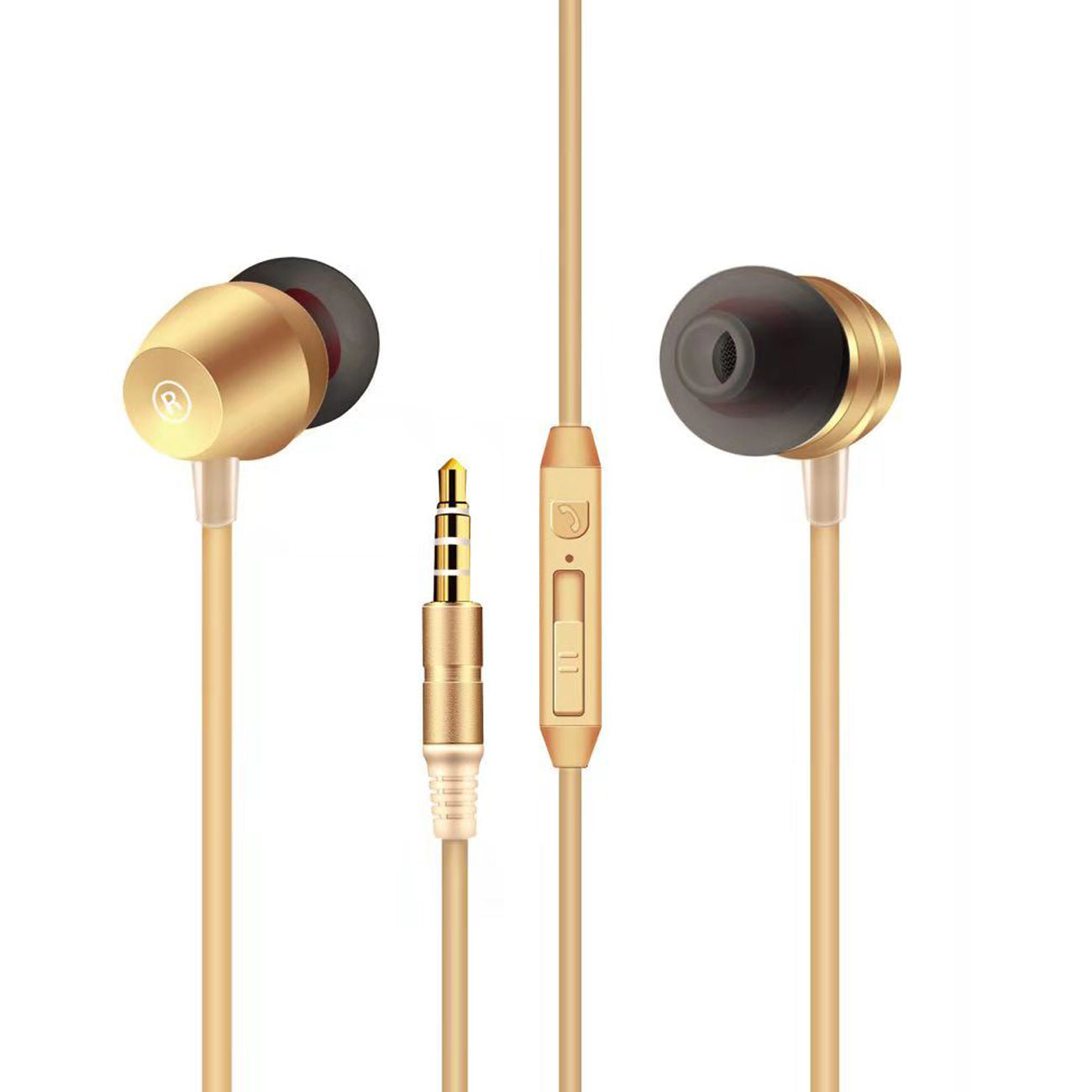 High Quality Sound Universal In-ear Earphones In Gold-HSH11GD - Heavy Duty & Reliable