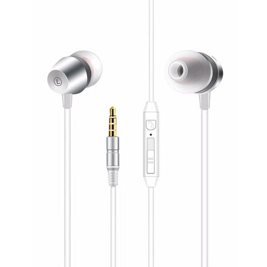 High Quality Sound Universal In-ear Earphones In Silver-HSH11SL - Ultra-Slim & Reliable