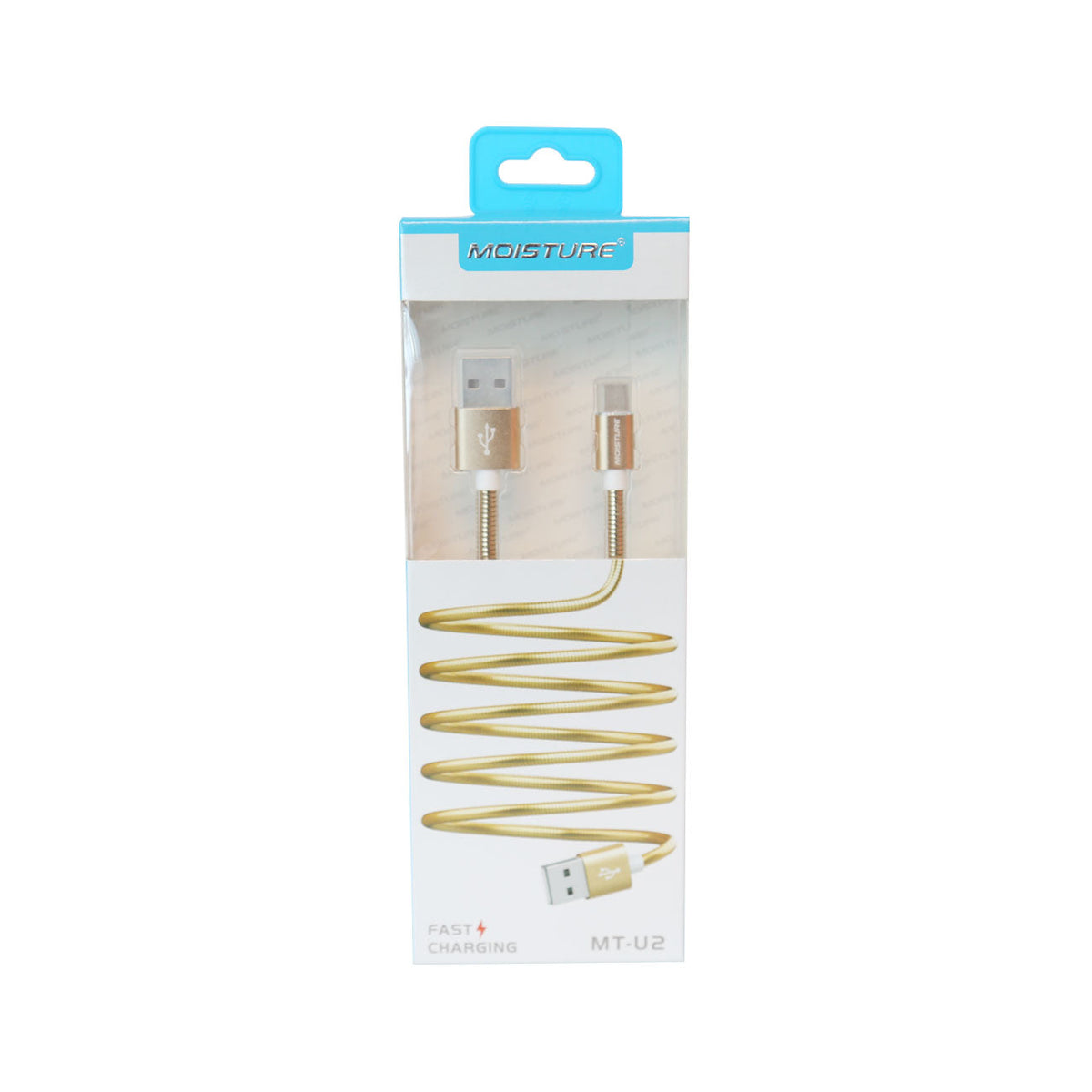 Moisture 2.6A Premium Full Hi-Speed Data Cable In Gold - Heavy Duty & Reliable