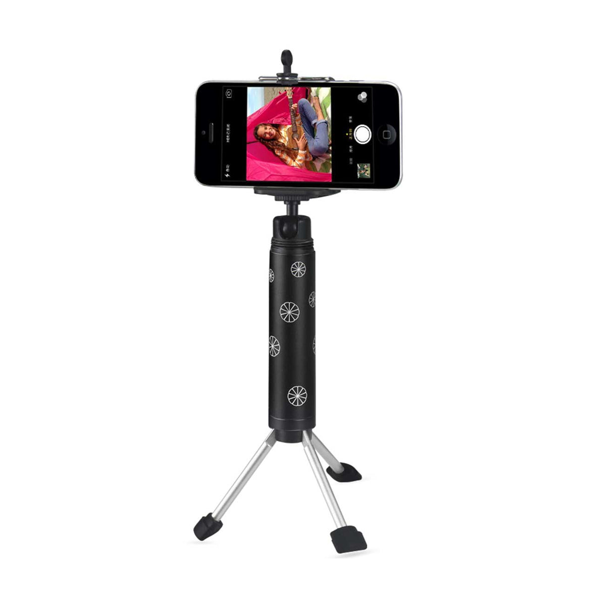 SELFIE MONOPOD STICK UNIVERSAL TRIPOD MINI PHONE HOLDER IN BLACK - Heavy Duty & Reliable