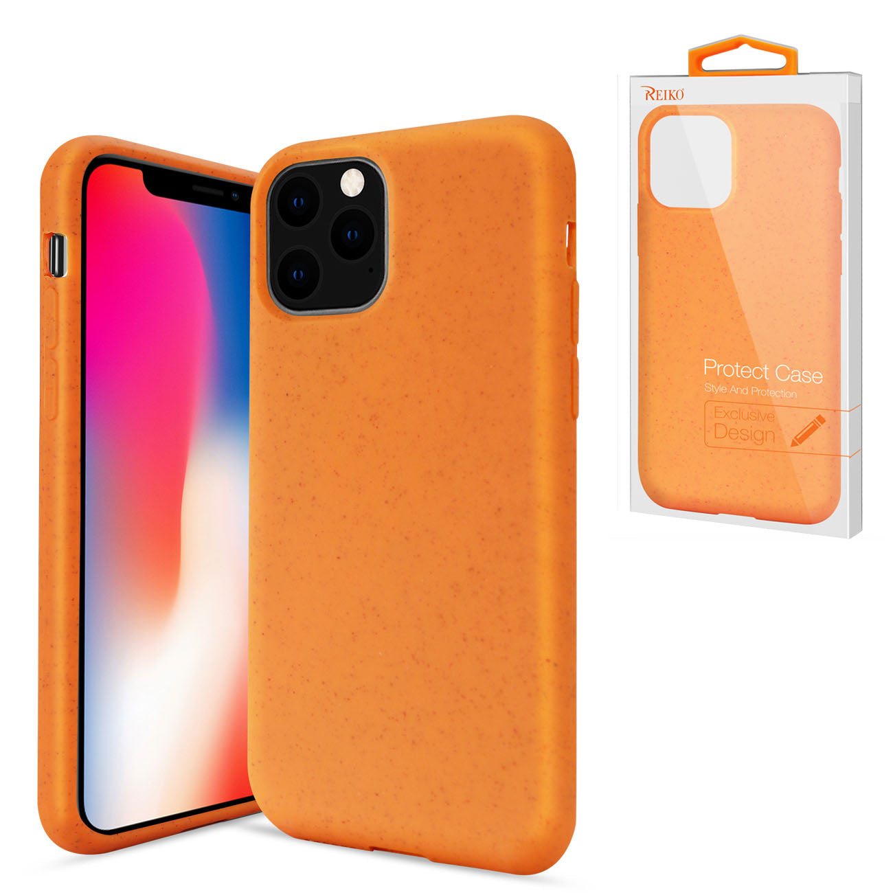 IPHONE 11 PRO Compatible APPLE IPHONE 11 PRO MAX Wheat Bran Material Silicone Phone Case In Orange - Shockproof Protection by