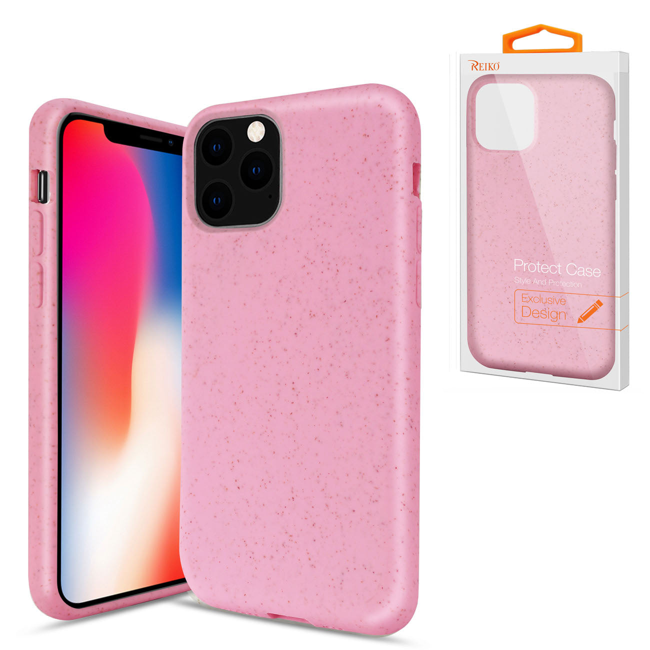 IPHONE 11 PRO Compatible APPLE IPHONE 11 PRO Wheat Bran Material Silicone Phone Case In Pink - Crystal Clear Protection by