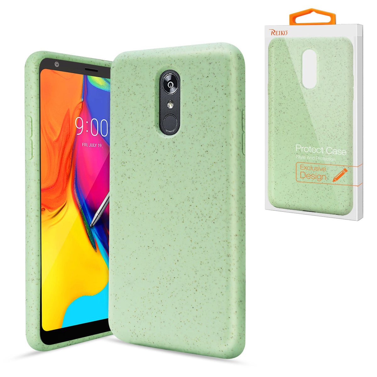 LG STYLO 5 Wheat Bran Material Silicone Phone Case In Green - Ultra-Slim & Reliable