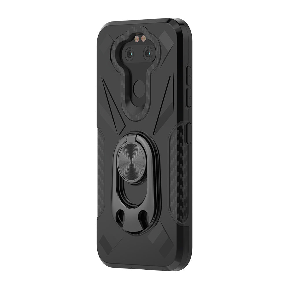 Phone Case with Ring Holder LG ARISTO 5 In Black - Durable & Reliable