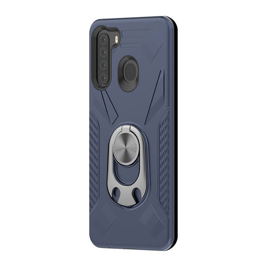 Phone Case with Ring Holder SAMSUNG GALAXY A21 In Blue - Heavy Duty & Reliable