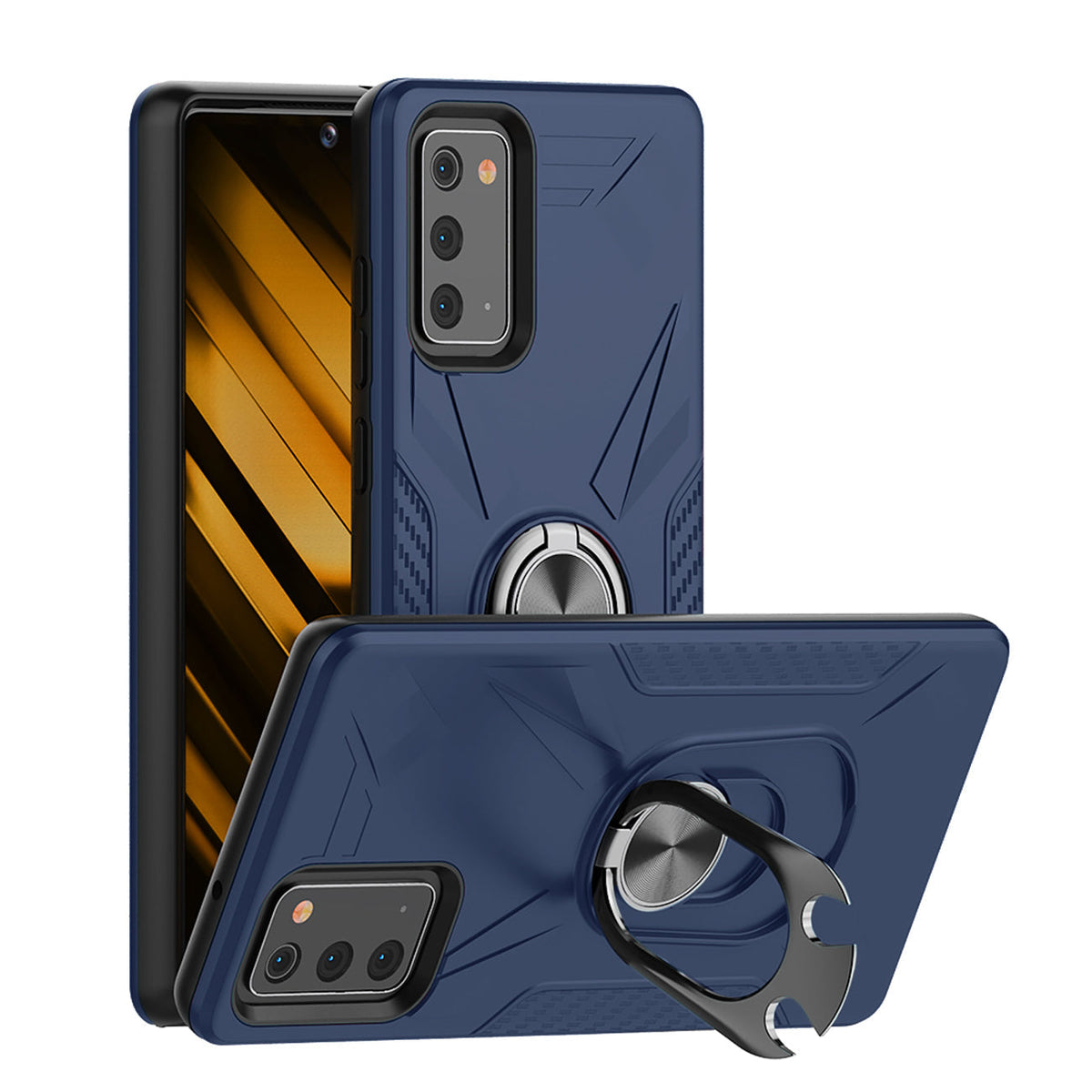 Phone Case with Ring Holder SAMSUNG GALAXY NOTE 20 In Blue - Ultra-Slim & Reliable