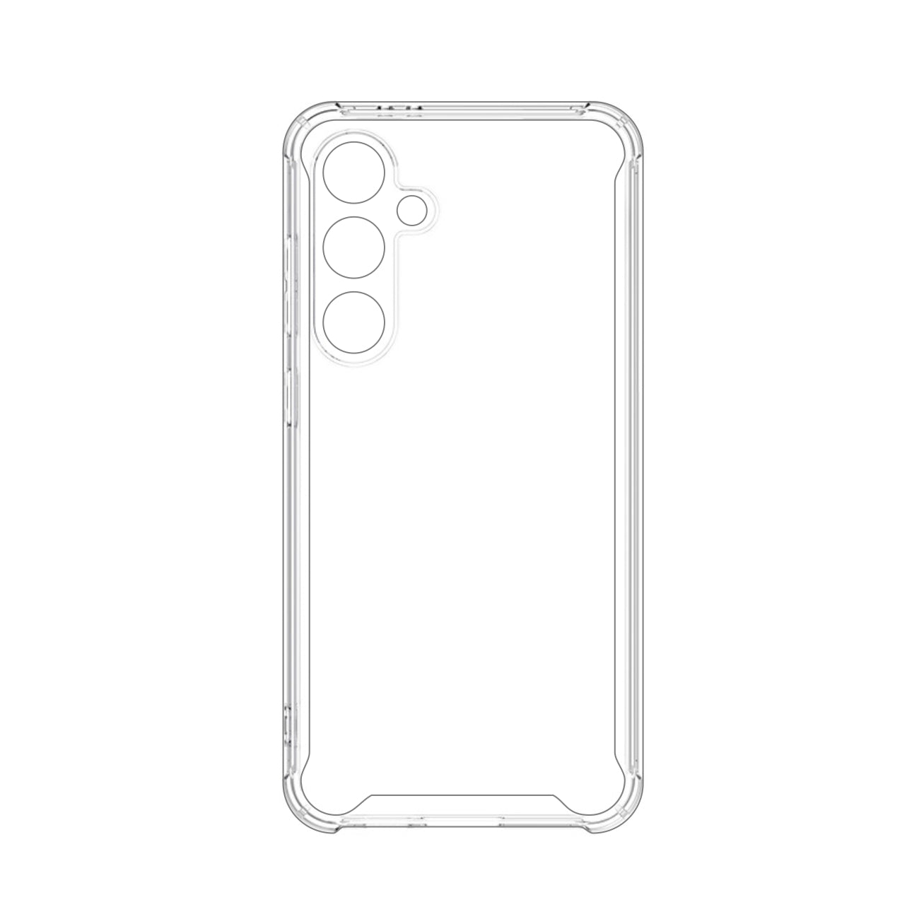 High Quality 2X Clean PC and TPU Bumper Case In Clear For Samsung Galaxy A25 5G - Durable & Reliable