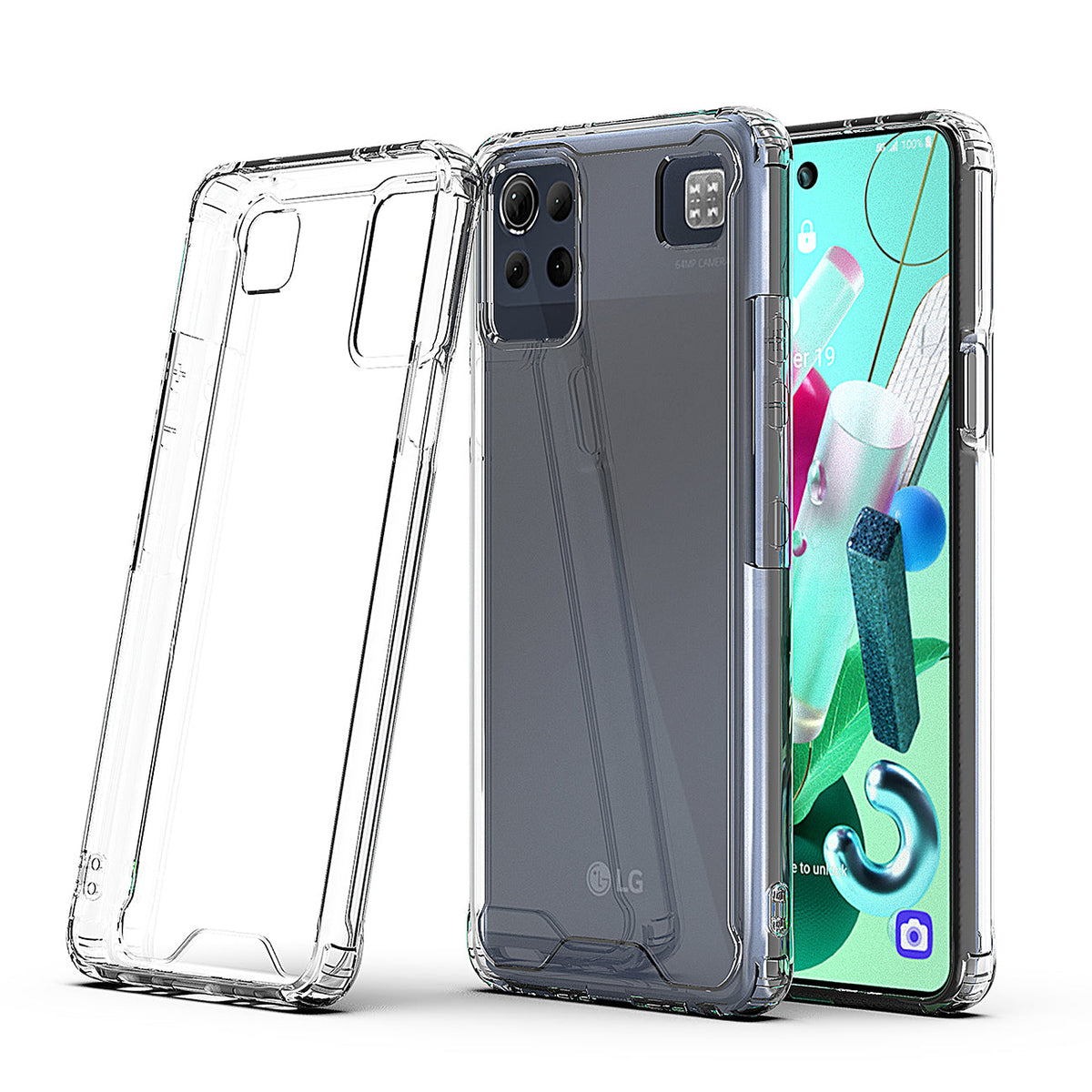 High Quality 2X Clean PC and TPU Bumper Case In Clear For LG-K92 5G - Shockproof & Reliable