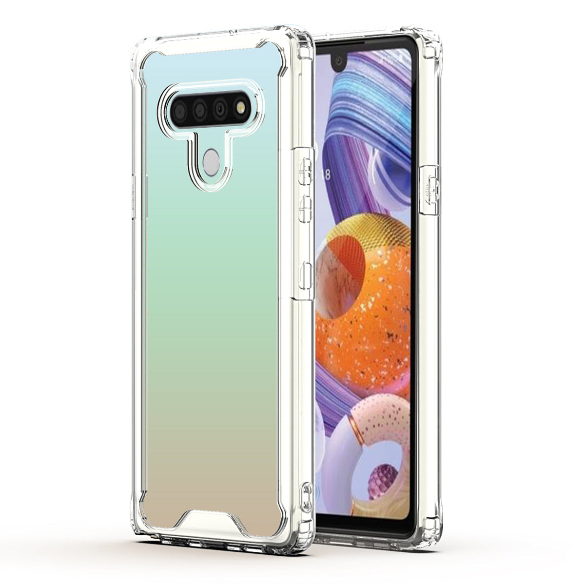 LG STYLO 6 High quality TPU Bumper and Clarity PC Case In Clear - Heavy Duty & Reliable