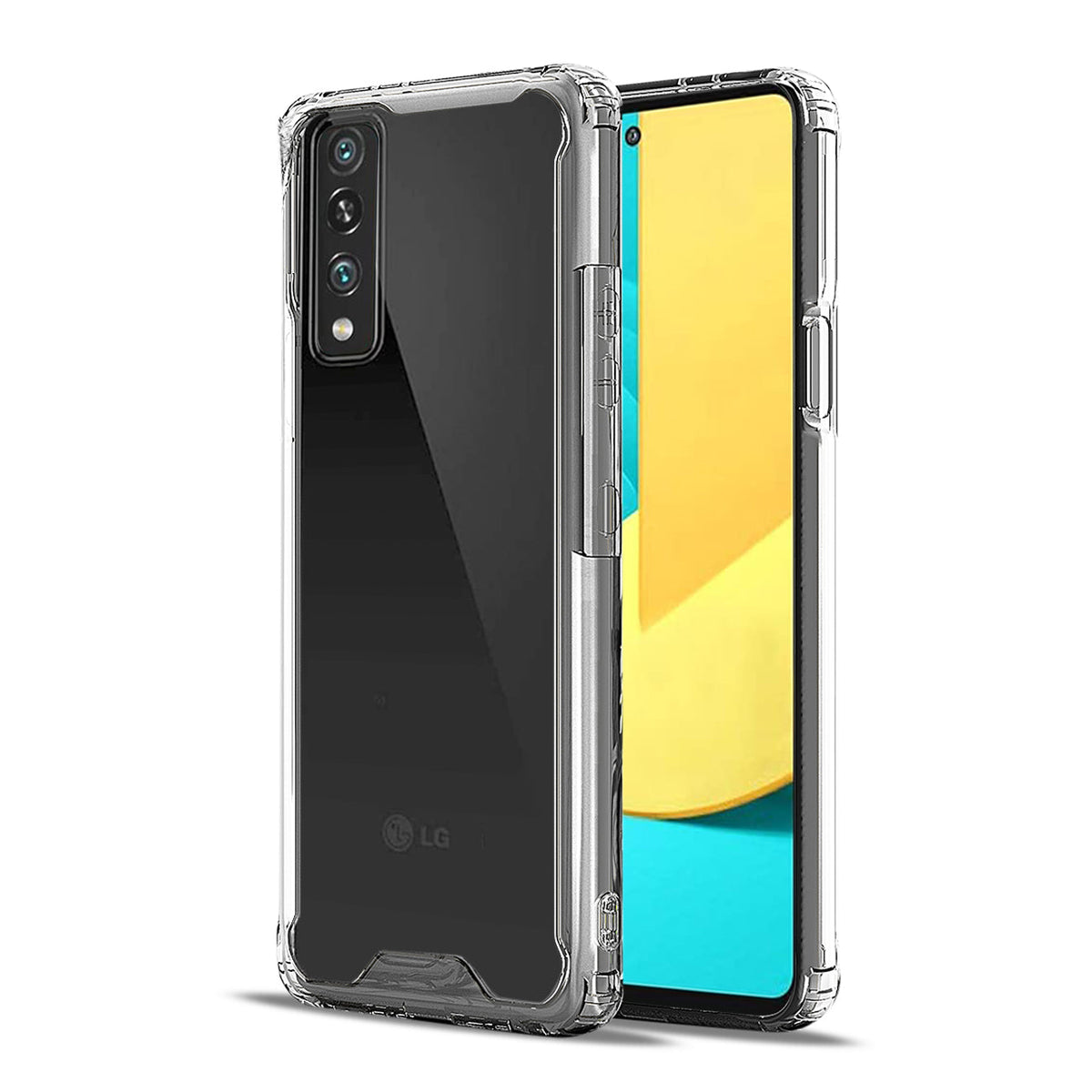 High Quality 2X Clean PC and TPU Bumper Case In Clear For LG Stylo7 5G - Heavy Duty & Reliable