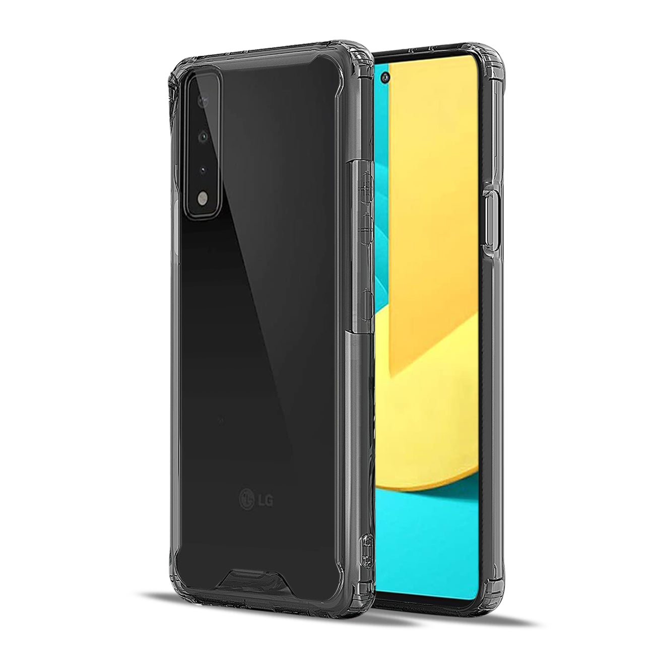 High Quality 2X Clean PC and TPU Bumper Case In Black For LG Stylo 7 4G - Shockproof & Reliable