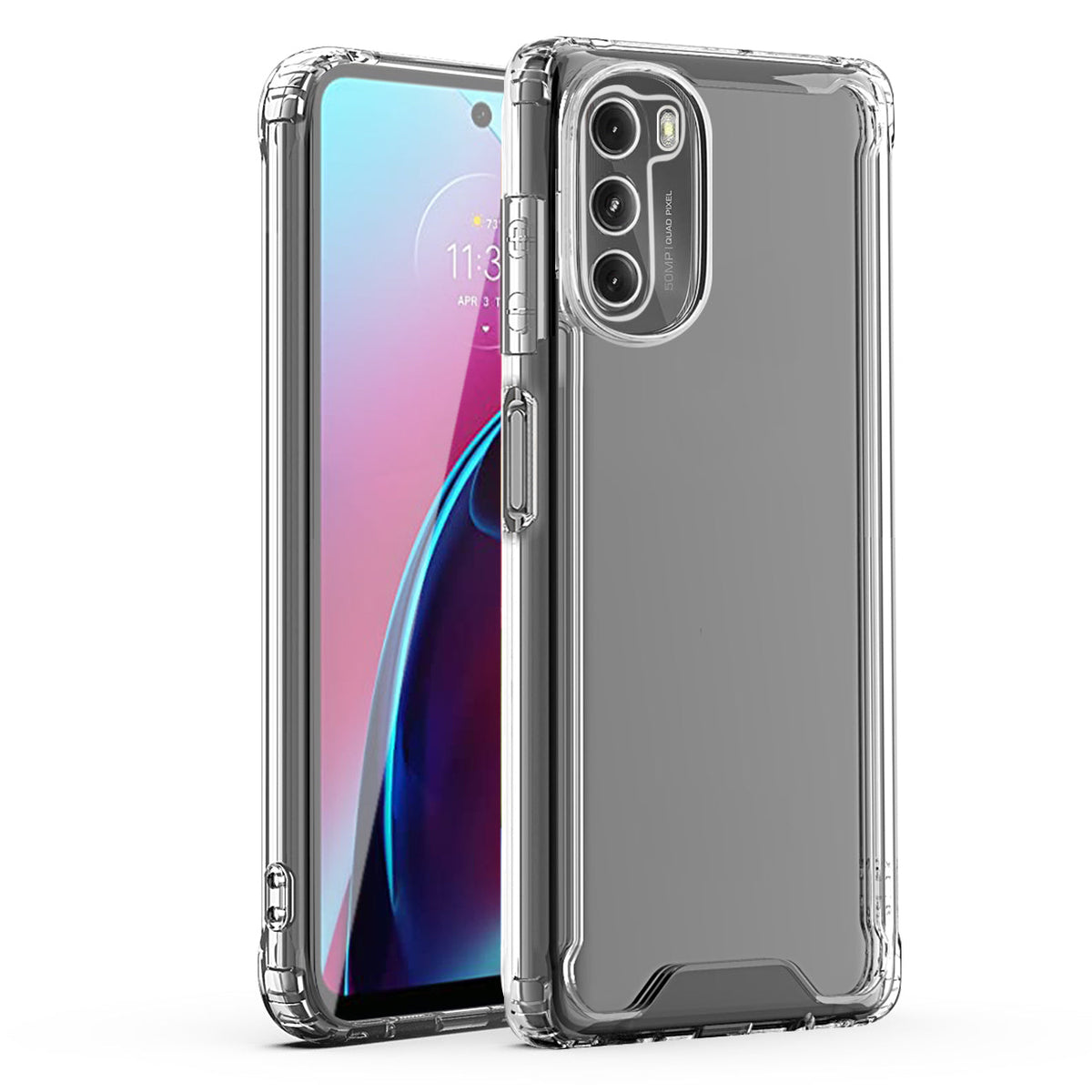 High Quality 2X Clean PC and TPU Bumper Case In Clear For Motorola Moto G 5G (2022) - Crystal Clear & Reliable