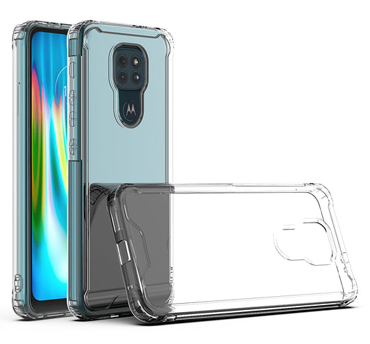 Moto E7 Plus/G9/G9 Play High quality TPU Bumper and Clarity PC Case In Clear - Durable & Reliable