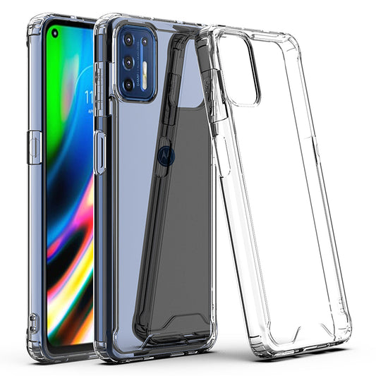Moto G9 Plus High quality TPU Bumper and Clarity PC Case In Clear - Premium & Reliable