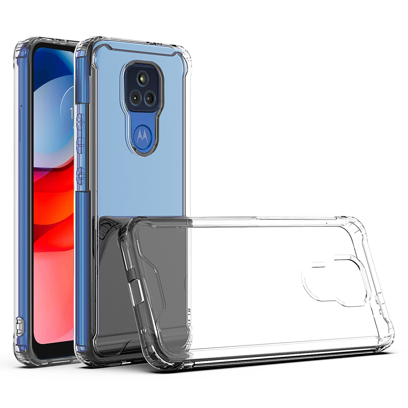 High Quality 2X Clean PC and TPU Bumper Case In Clear For Moto G Play 2021 - Durable & Reliable