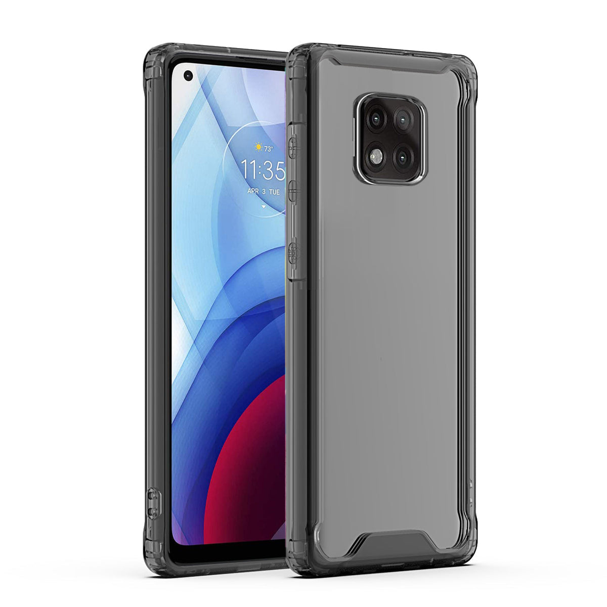 High Quality 2X Clean PC and TPU Bumper Case In Black For Moto G Power 2021 - Shockproof & Reliable
