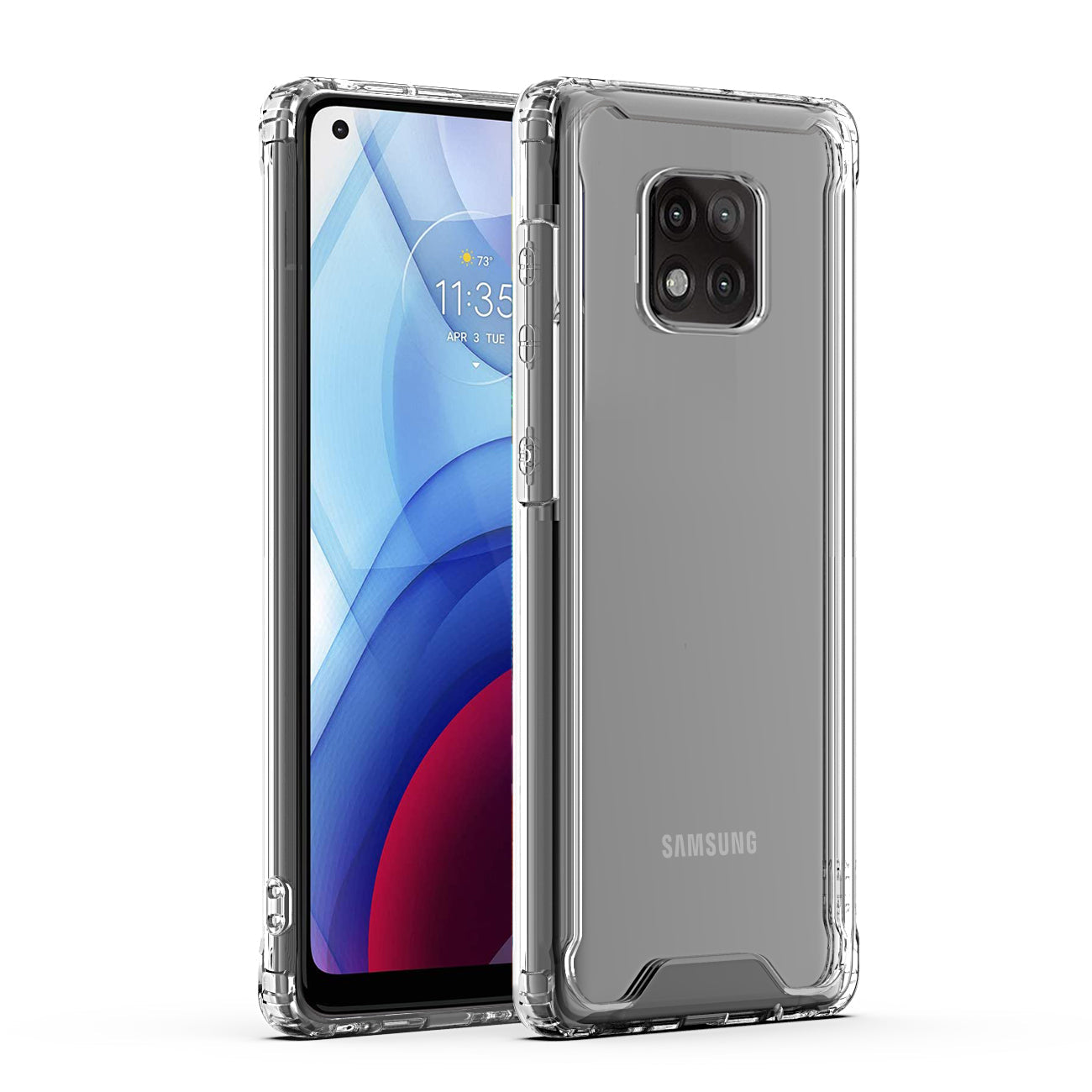 High Quality 2X Clean PC and TPU Bumper Case In Clear For Moto G Power 2021 - Ultra-Slim & Reliable