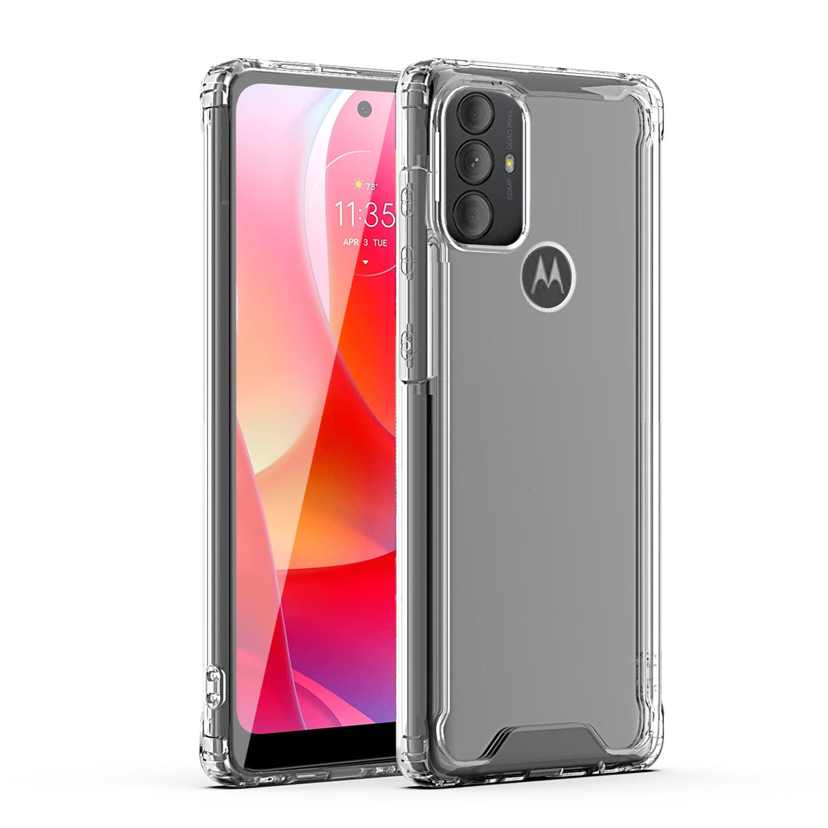 High Quality 2X Clean PC and TPU Bumper Case In Clear for Moto-G Power 2022 /Moto-G Pure 2021 - Heavy Duty & Reliable